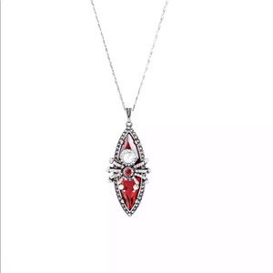 Betsey Johnson Halloween Red Spider Necklace